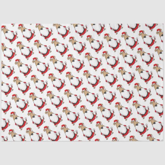 HO HO HO Zeer grappige Santa Costume Sarcastic Dog Tissuepapier (Voorkant)