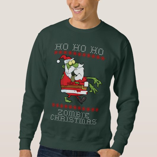 Ho Ho Ho Zombie Noël Vilain Sweatshirt (Devant)