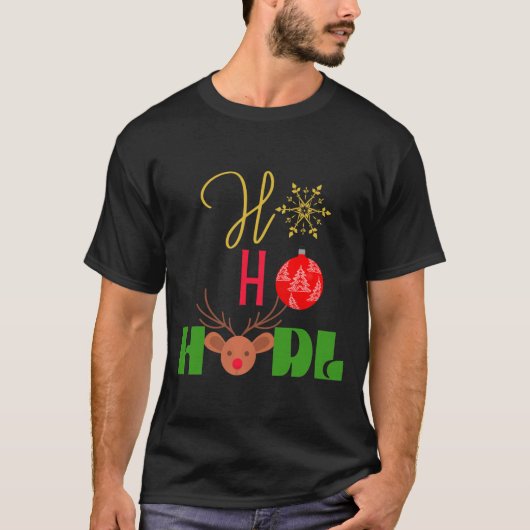 HO HO HODL Funny Kerstcryptocurrency Design  T-shirt (Voorkant)