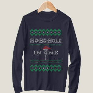 Ho Ho Hole in One Golfmas Golfliefhebber Mannen T- T-shirt
