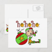 Ho Ho Holiday Elf Feestdagenkaart (Voorkant / Achterkant)