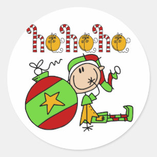 Ho Ho Holiday Elf Ronde Sticker