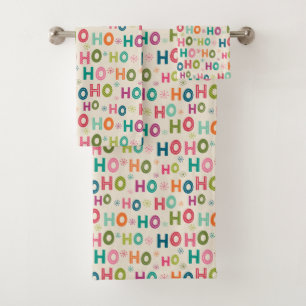 Ho Ho Holiday Pattern Bad Handdoek