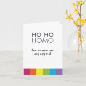 Ho Ho Homo / Don we nu onze homo Kaart (Gele Bloem)
