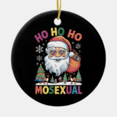 Ho Ho Homoseksuele kerstkerstkerstfeestdag Gay Pri Keramisch Ornament (Voorkant)