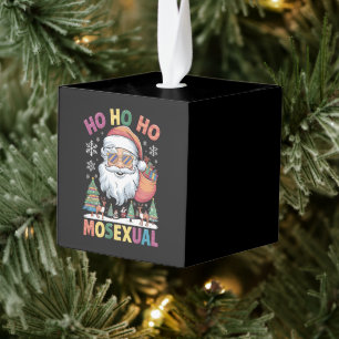 Ho Ho Homoseksuele kerstkerstkerstfeestdag Gay Pri Kubus Ornament