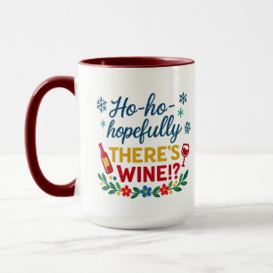 Ho Ho Hopelijk is er Wijn – Grappige Kerst Combina Mok