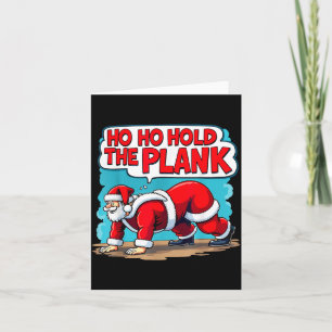 Ho Ho Hou De Plank Santa Kerst Fitness Workout Kaart