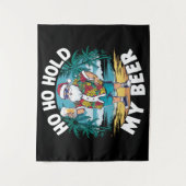 Ho Ho Houd Mijn Bier Kerstmis In Juli Zomer Kerstm Wandkleed (Voorkant)