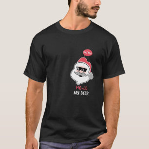 Ho Ho Houd Mijn Biergrappige Santa Drink Koele San T-shirt