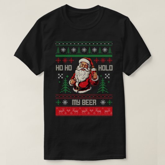 Ho Ho houdt mijn bier vast T-shirt (Design voorkant)