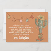 Ho Ho Howdy Cowboy Carte de Noël familiale (Dos)