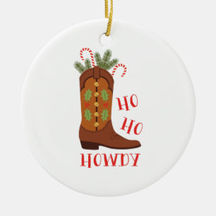 Ho Ho Howdy Keramisch Ornament