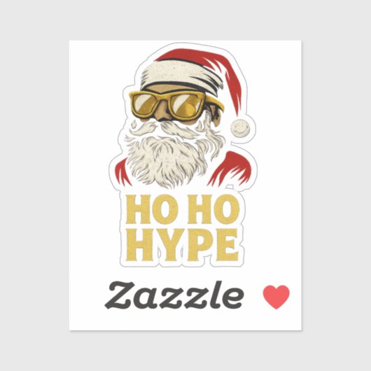 HO HO HYPE – Santa Gold Sticker (Vel)