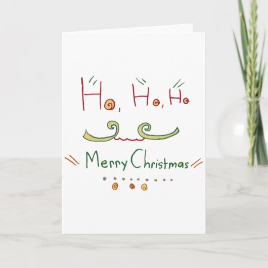 HO HO Joyeuse carte de Noël (Devant)