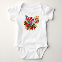 Ho Ho Kerst Kolibrie Baby T-Shirt