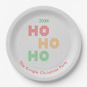Ho Ho Kerst Trui Typografie Papieren Bordje