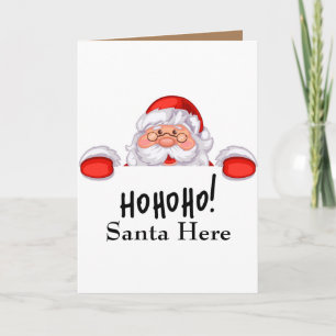 Ho Ho Kerstman hier Kerstkaart met hond Kaart