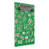 HO HO Kersttekst patroon wit rood Mini Klembord (Schuin)