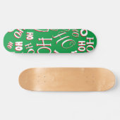 HO HO Kersttekst patroon wit rood Skateboard (Horizontaal)