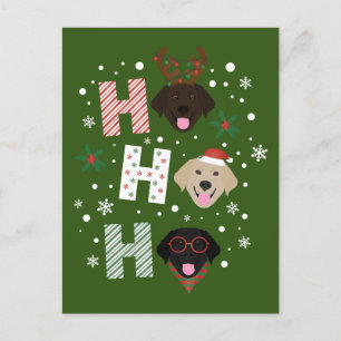 Ho Ho Labrador Retriever Vrolijk Kerstfeest Briefkaart
