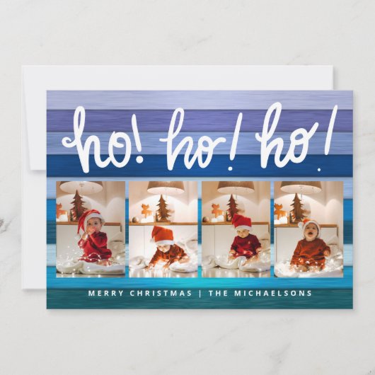 HO HO Merry Kerstmis Foto's toevoegen (Voorkant)