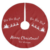 Ho Ho Merry Kerstmis met Kerstman, rood Kerstboom Rok (Voorkant)