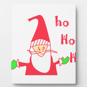 Ho Ho Merry Kerstmis van Santa.png Fotoplaat