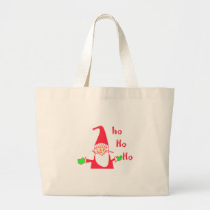 Ho Ho Merry Kerstmis van Santa.png Grote Tote Bag