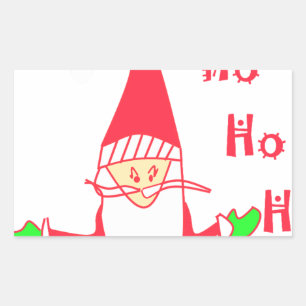 Ho Ho Merry Kerstmis van Santa.png Rechthoekige Sticker