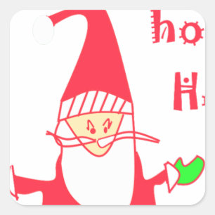 Ho Ho Merry Kerstmis van Santa.png Vierkante Sticker