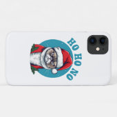 Ho ho nee - grappige chagrijnige kerstman kat Case-Mate iPhone case (Achterkant (horizontaal))