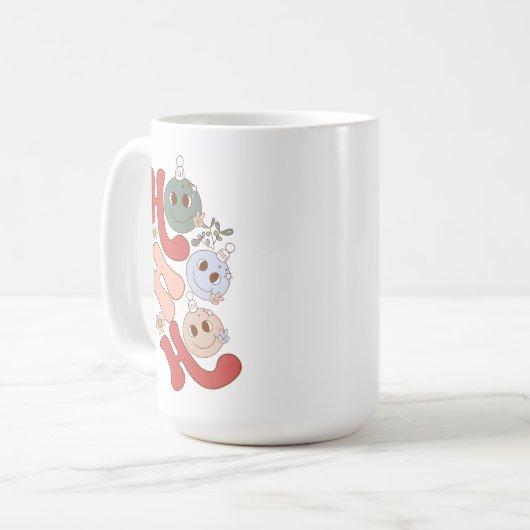 HO HO : Noël Boire du café Mug (Devant gauche)