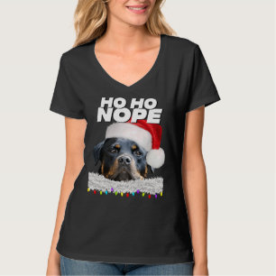 Ho Ho Nope Rottweiler Schattige Christmas Rottie T-shirt