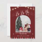 Ho ho oh faire-part de grossesse de Noël bébé (Devant)