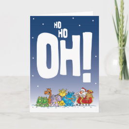 Ho Ho Oh Santa Feestdagen Kaart