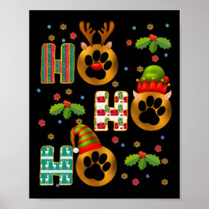 Ho Ho Paw Christmas Veterinaire Technicus Xmas Poster