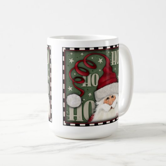 Ho Ho Père Noël Whimsical Cute Mug Café (Devant droit)