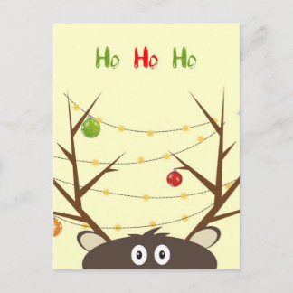 Ho Ho Reindeer Briefkaart