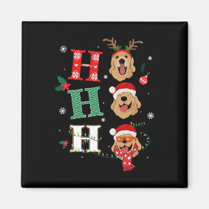 Ho Ho Retrievers Golden Xmas Outfit Kerstkosten Magneet