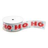 Ho Ho Retro Holiday | Rood en Aqua Grosgrain Lint (Spoel)