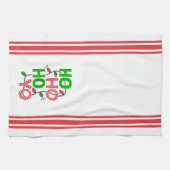 Ho Ho Rode en Groene Kerst Theedoek (Horizontaal)