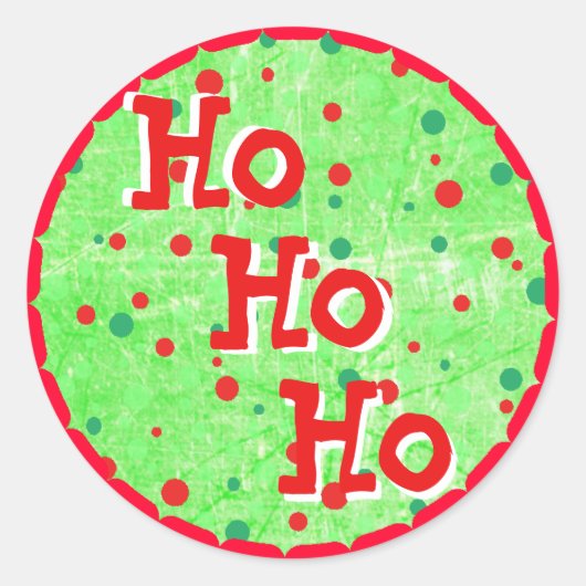 Ho Ho Rood en Groene Kerst stickers (Voorkant)