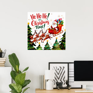 Ho Ho Santa Claus Kerstmis Poster