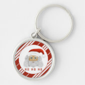 HO HO Santa Claus Kerstmis Sleutelhanger (Voorkant)