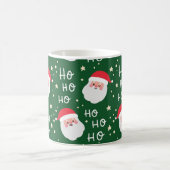 HO HO Santa Green Pattern Coffee Mok (Center)