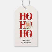 Ho Ho  Santa Holiday Gift Labels