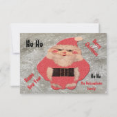 Ho Ho Santa Ivory Glitter Kaart (Voorkant)
