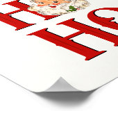 Ho Ho Santa Kerstfeestdag Poster (Hoek)