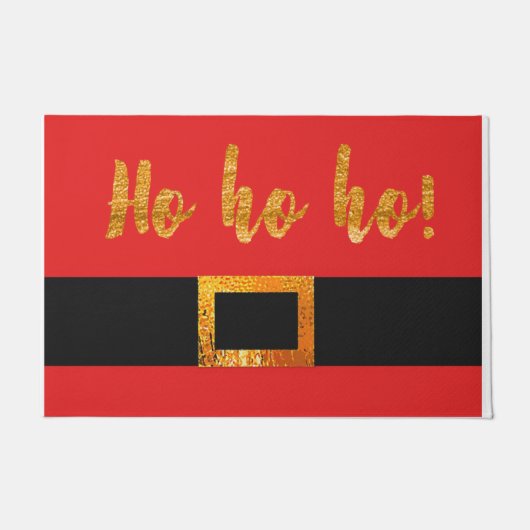 HO HO Santa Suit Belt Deurdeur Mat (Voorkant)